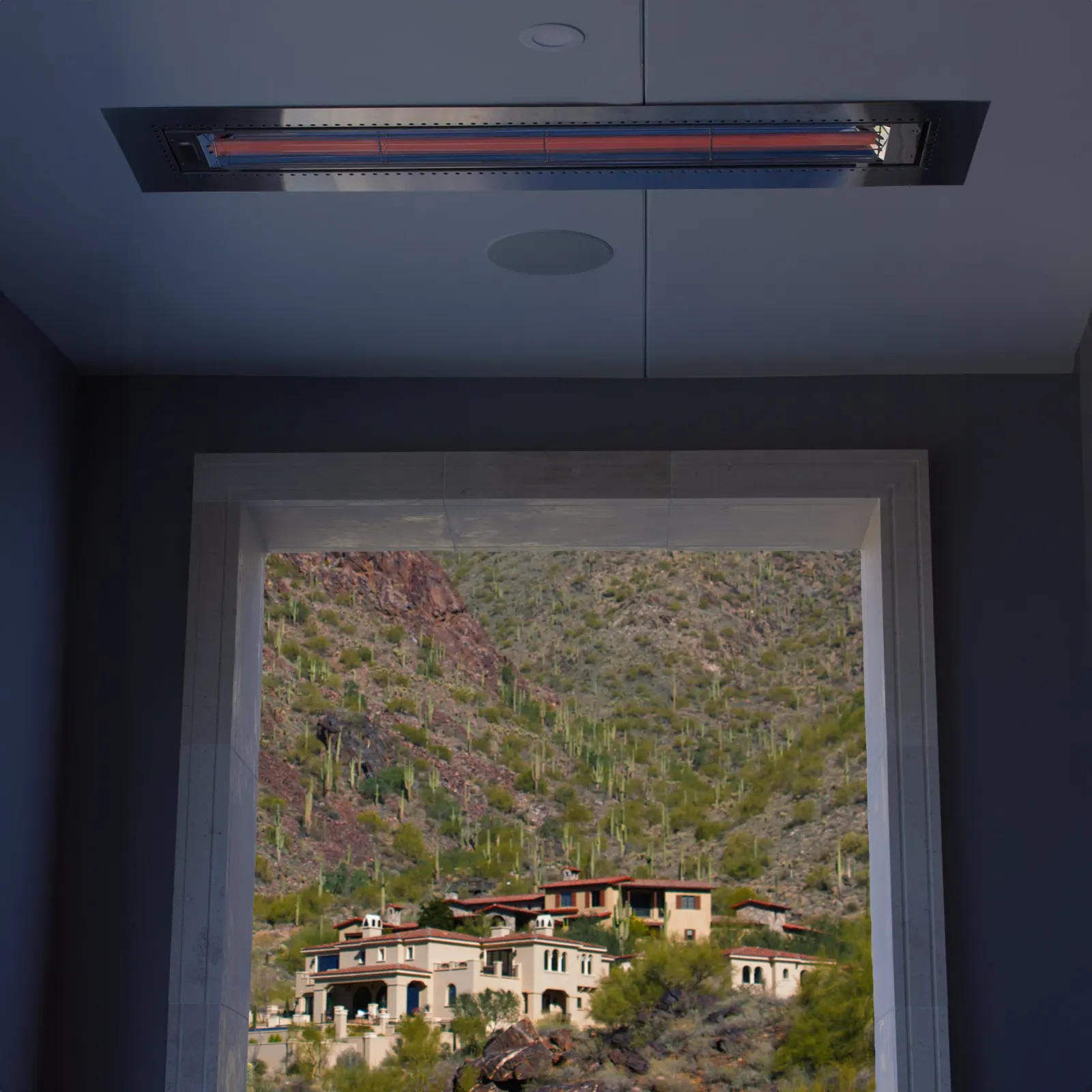 Ceiling mounted heater installation